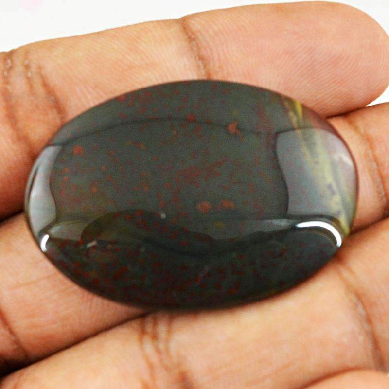gemsmore:Oval Shape Bloodstone Gemstone - Natural Untreated