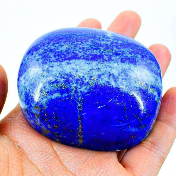 gemsmore:Oval Shape Blue Lapis Lazuli Carved Cabochon