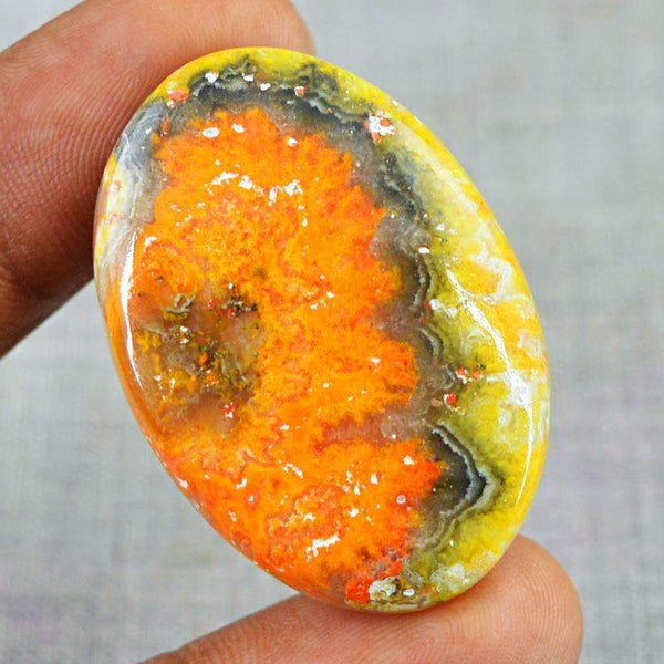 gemsmore:Oval Shape Bumble Bee Jasper Gemstone - Natural