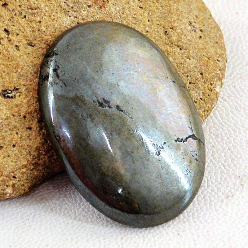 gemsmore:Oval Shape Golden Hematite Gemstone - Natural Untreated