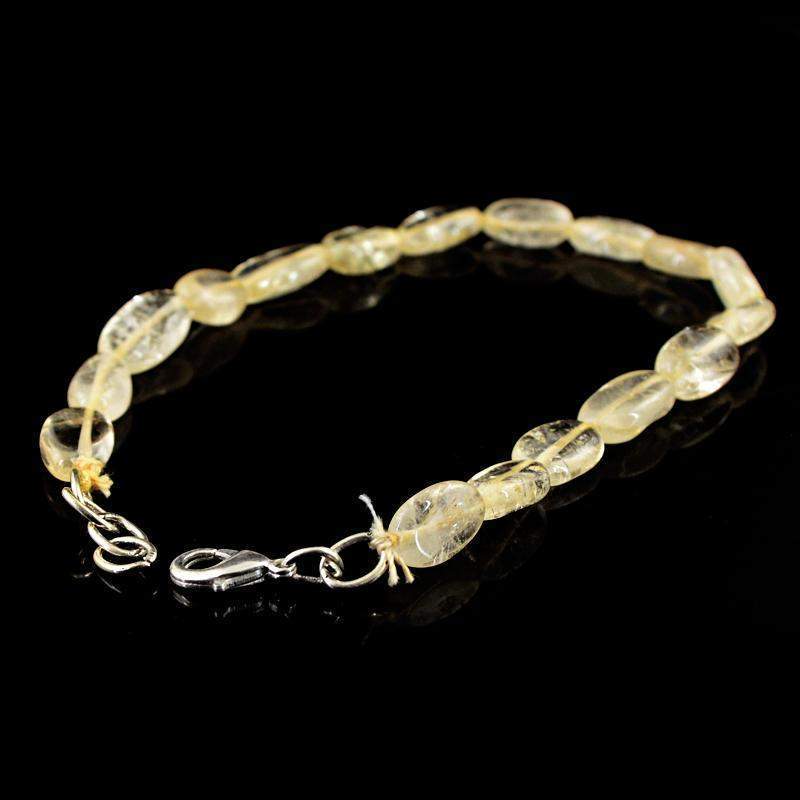 gemsmore:Oval Shape Golden Rutile Quartz Natural Unheated Beads