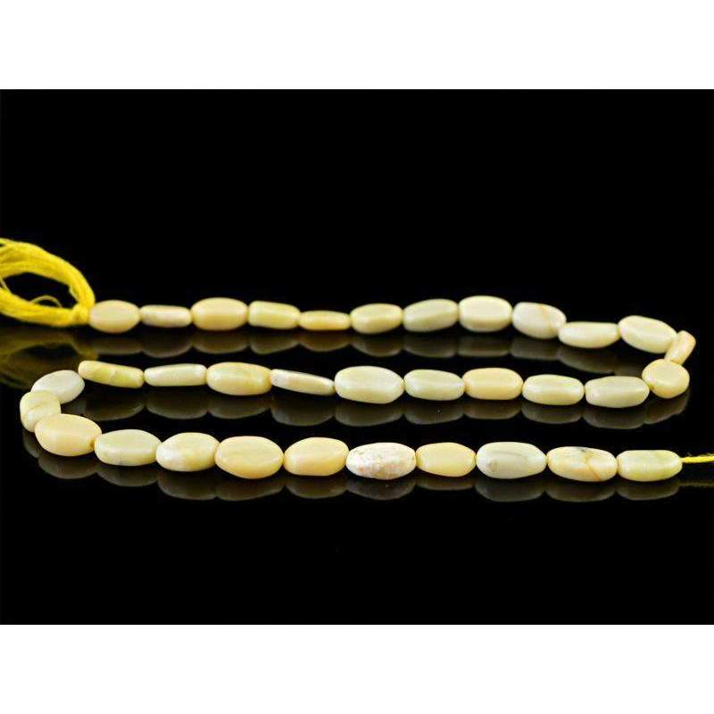gemsmore:Oval Shape Jasper Beads Strand - Natural Drilled