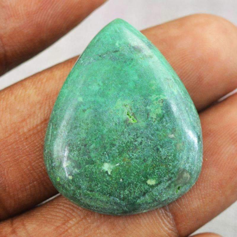 gemsmore:Pear Shape Natural Verdite Gemstone - Genuine