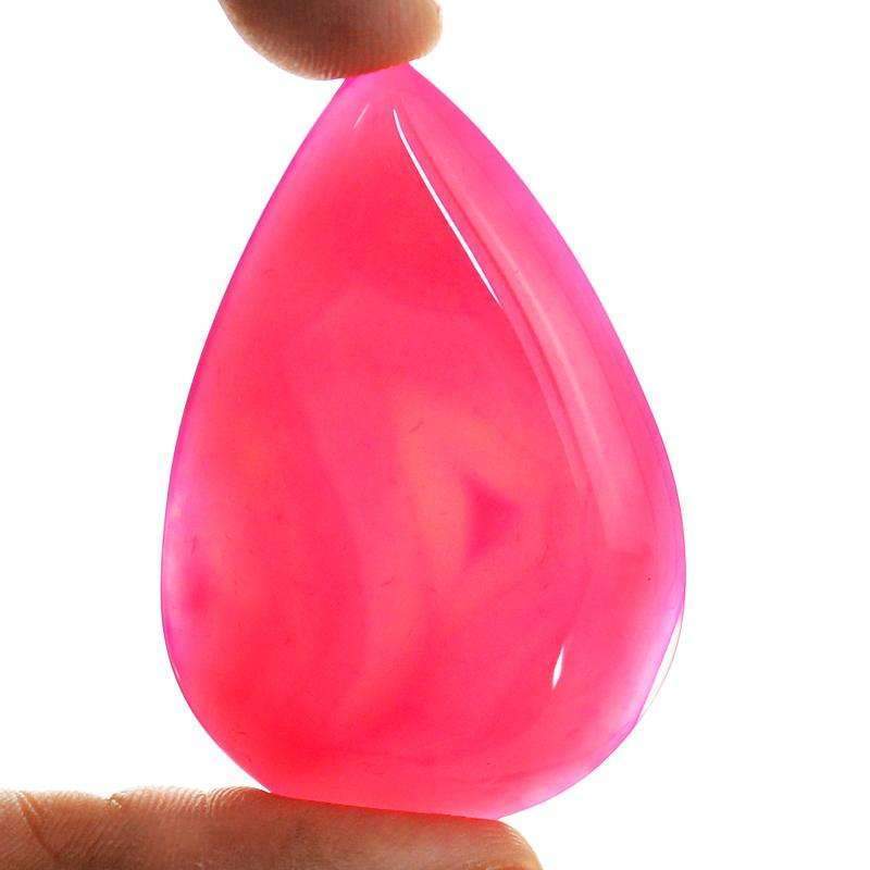 gemsmore:Pear Shape Pink Onyx Gemstone - Natural Untreated