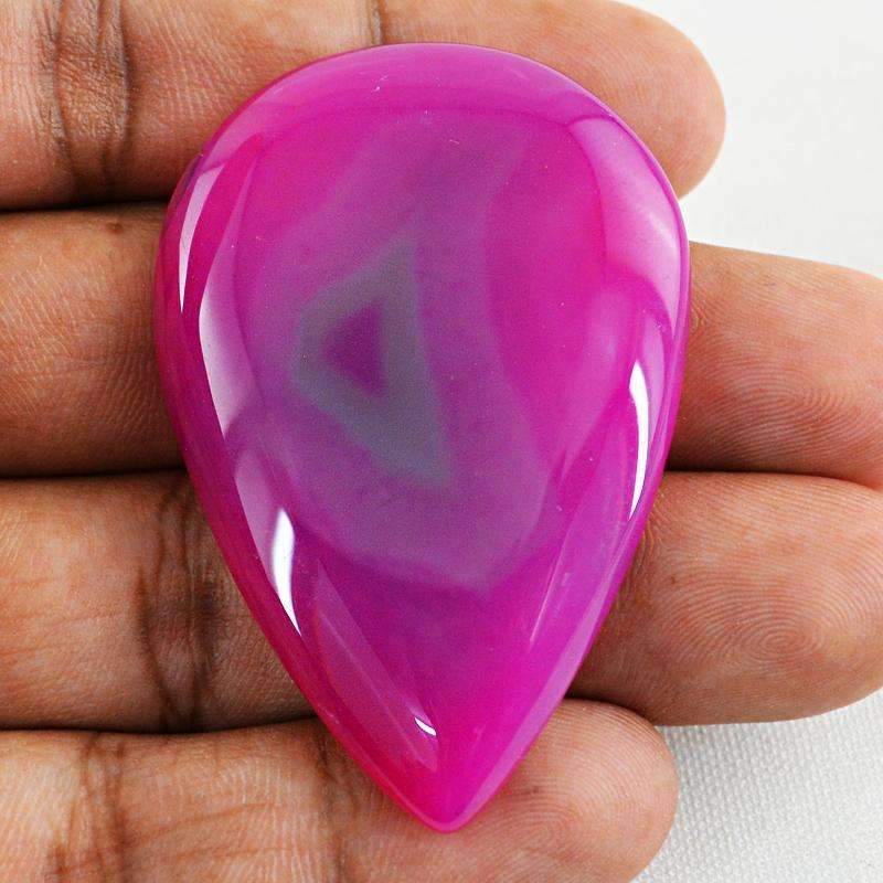 gemsmore:Pear Shape Pink Onyx Gemstone - Natural Untreated