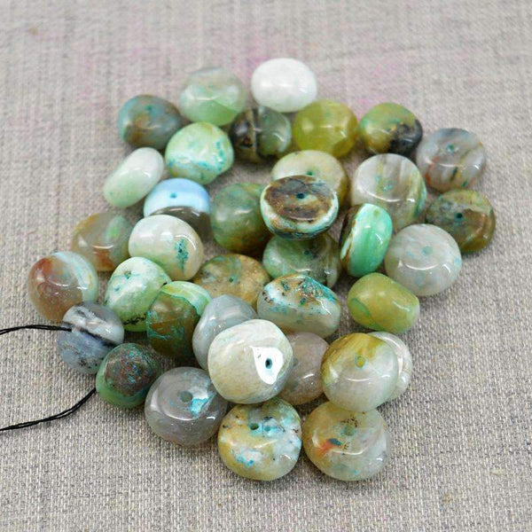 gemsmore:Peruvian Opal Beads Lot Natural Drilled Round Shape