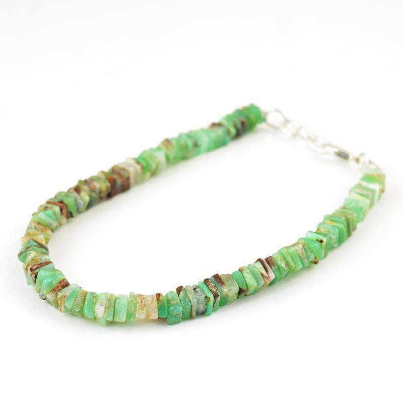 gemsmore:Peruvian Opal Bracelet Natural Untreated Beads