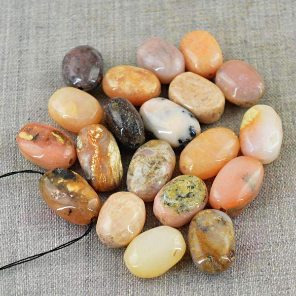 gemsmore:Pink Australian Opal Beads lot - Natural Drilled