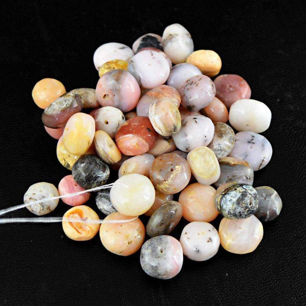 gemsmore:Pink Australian Opal Beads Lot Natural Round Shape Drilled