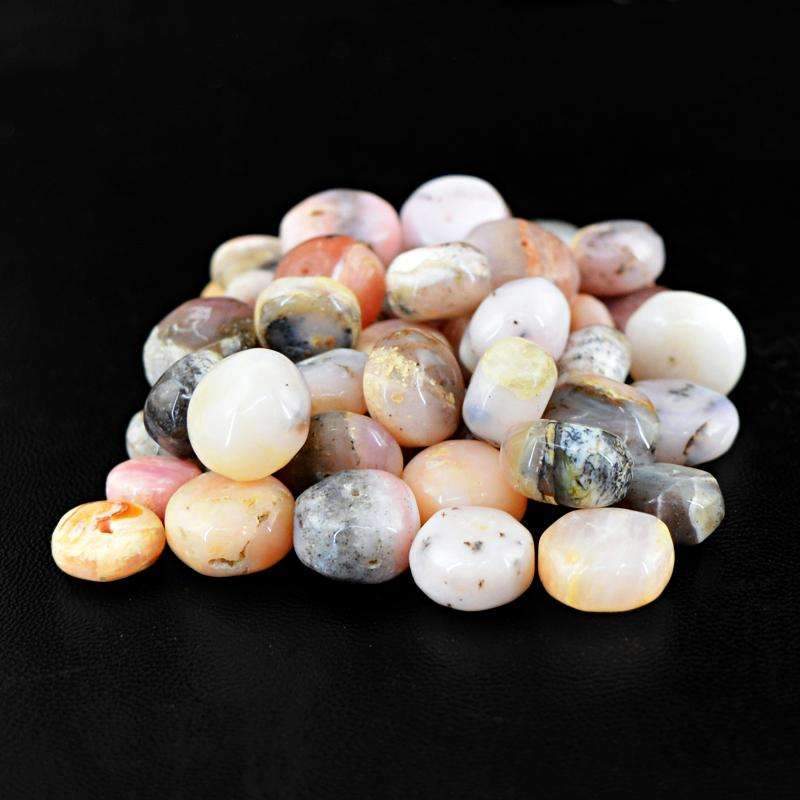 gemsmore:Pink Australian Opal Beads Lot Natural Round Shape Drilled