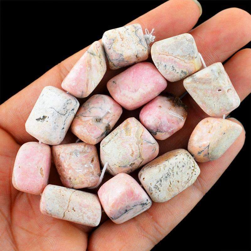 gemsmore:Pink Australian Opal Beads Strand Natural Drilled