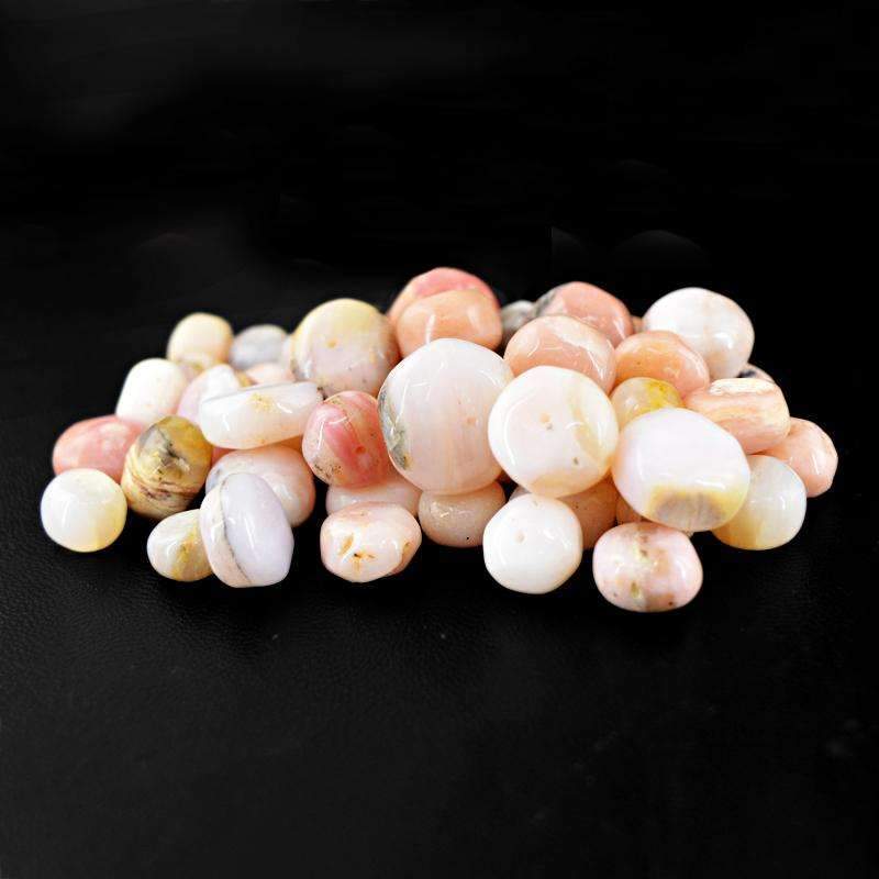 gemsmore:Pink Australian Opal Drilled Beads Lot Natural Round Shape