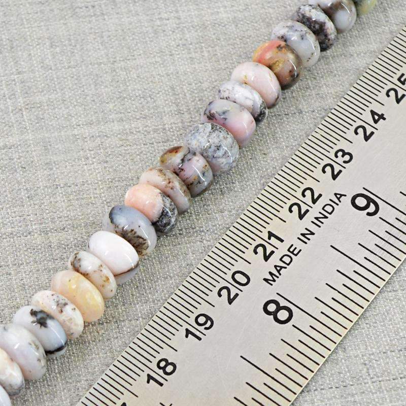 gemsmore:Pink Australian Opal Drilled Beads Strand Natural Round Shape