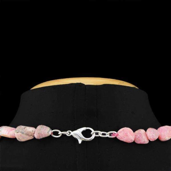 gemsmore:Pink Australian Opal Necklace Natural 20 Inches Long Untreated Beads