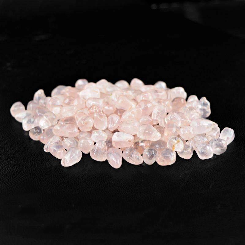 gemsmore:Pink Rose Quartz Beads Lot Natural Drilled
