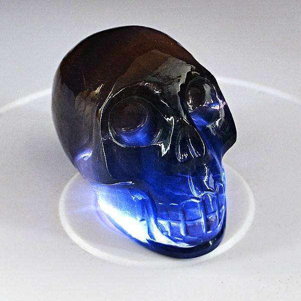 gemsmore:Premium Multicolor Fluorite Carved Human Skull