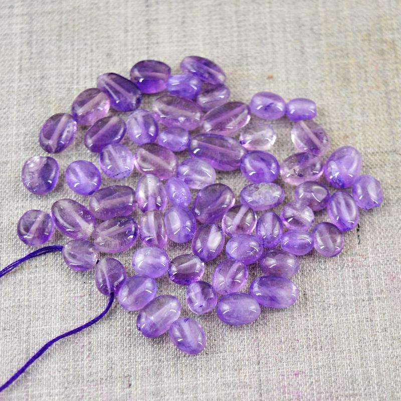 gemsmore:Purple Amethyst Beads Lot - Natural Drilled