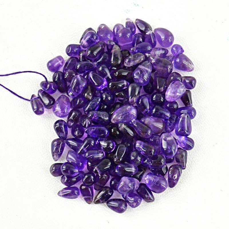 gemsmore:Purple Amethyst Beads Lot - Natural Drilled