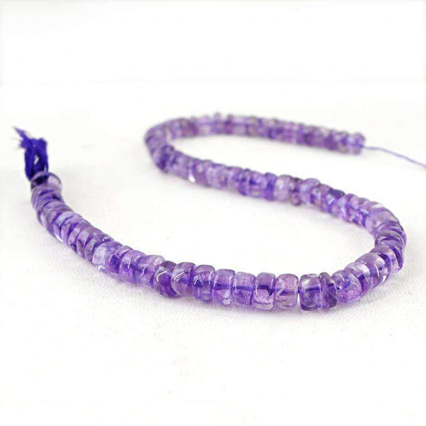 gemsmore:Purple Amethyst Beads Strand Natural RouDrilled