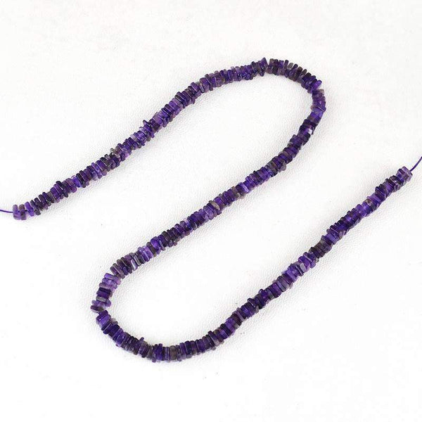 gemsmore:Purple Amethyst Beads Strand Natural Untreated Drilled