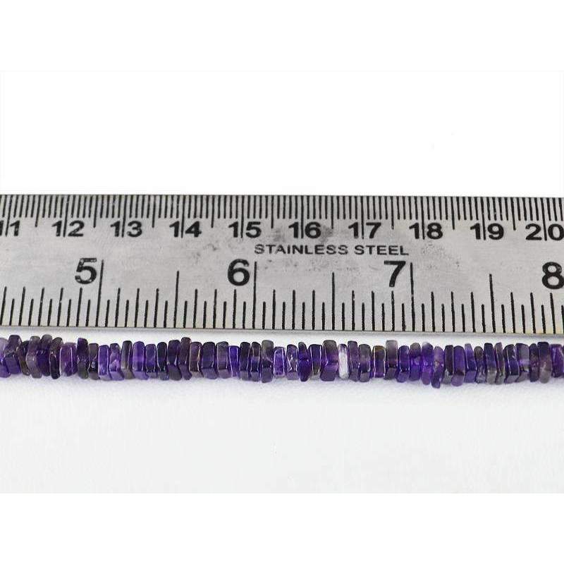 gemsmore:Purple Amethyst Beads Strand Natural Untreated Drilled