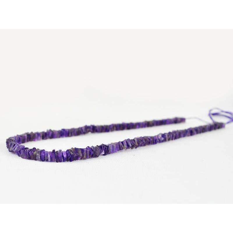 gemsmore:Purple Amethyst Beads Strand Natural Untreated Drilled