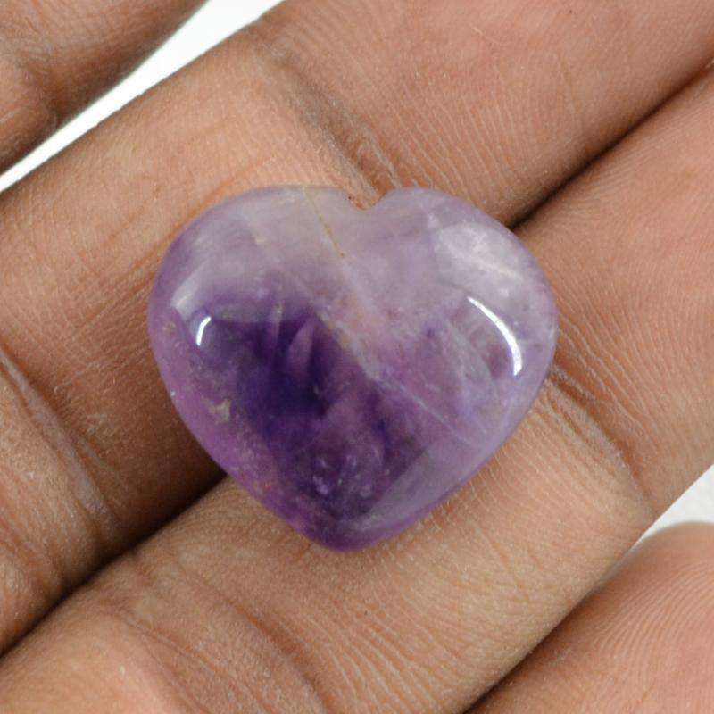 gemsmore:Purple Amethyst Gemstone Natural Heart Shape Untreated