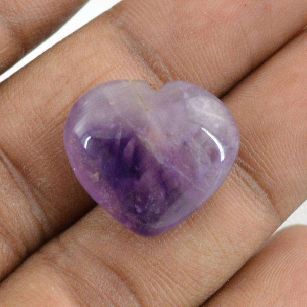 gemsmore:Purple Amethyst Gemstone Natural Heart Shape Untreated