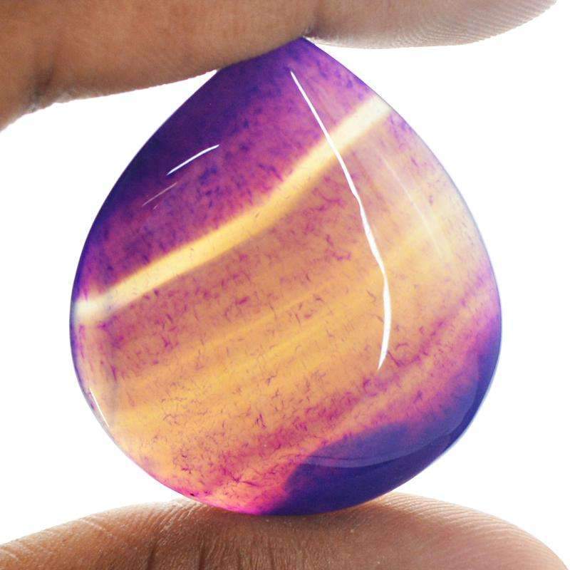 gemsmore:Purple Amethyst Gemstone Natural Pear Shape