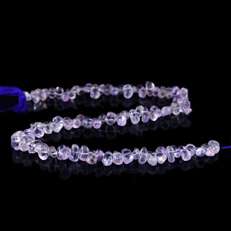 gemsmore:Purple Amethyst Tear Drop Beads Strand - Natural Drilled