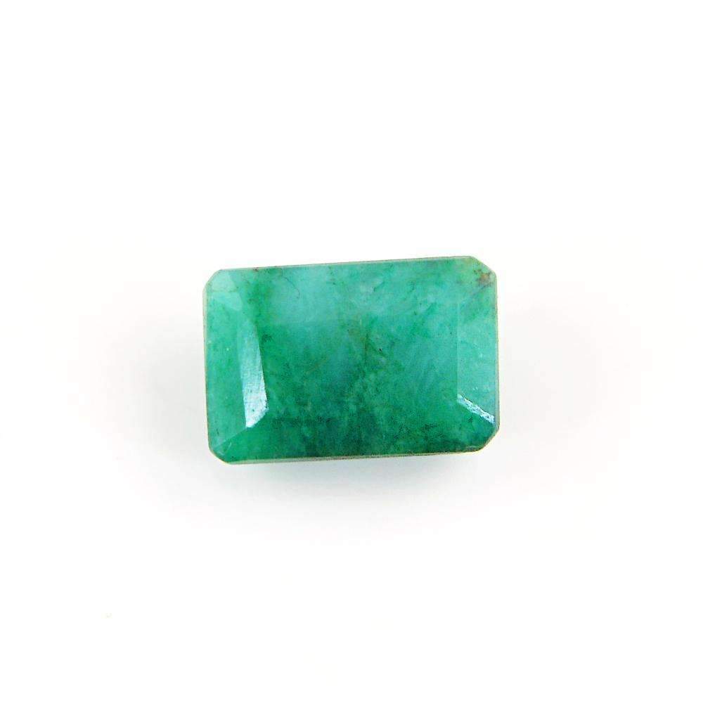 gemsmore:Rectangular Shape Green Emerald Gemstone Earth Mined Faceted