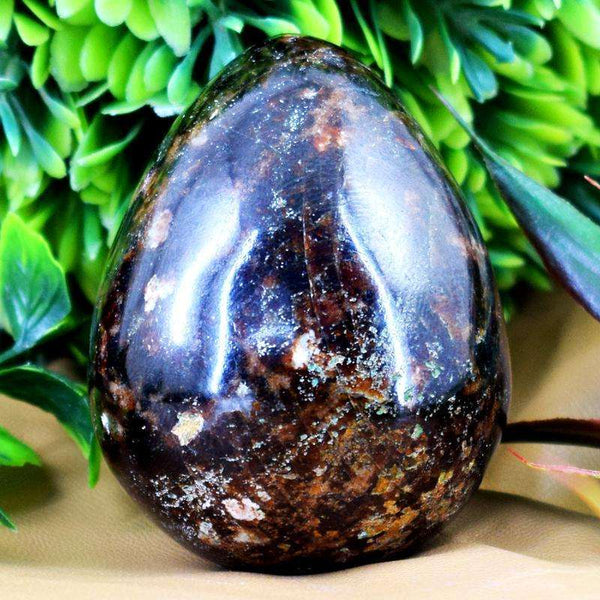 gemsmore:Red Garnet Carved Reiki Healing Egg