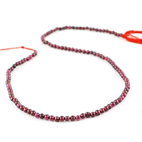 gemsmore:Red Garnet Strand Natural Untreated Round Shape Beads