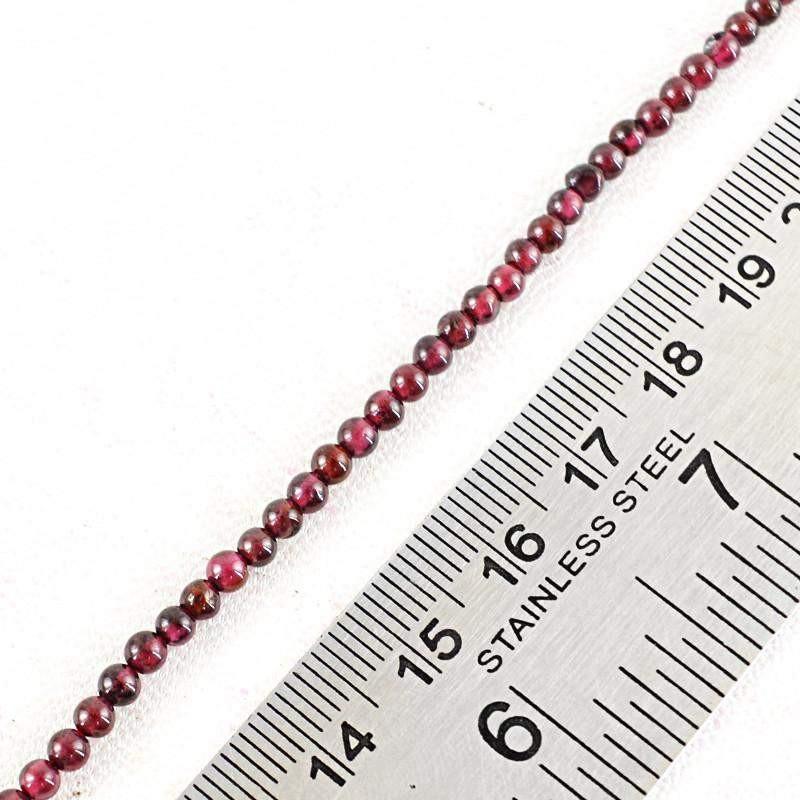 gemsmore:Red Garnet Strand Natural Untreated Round Shape Beads