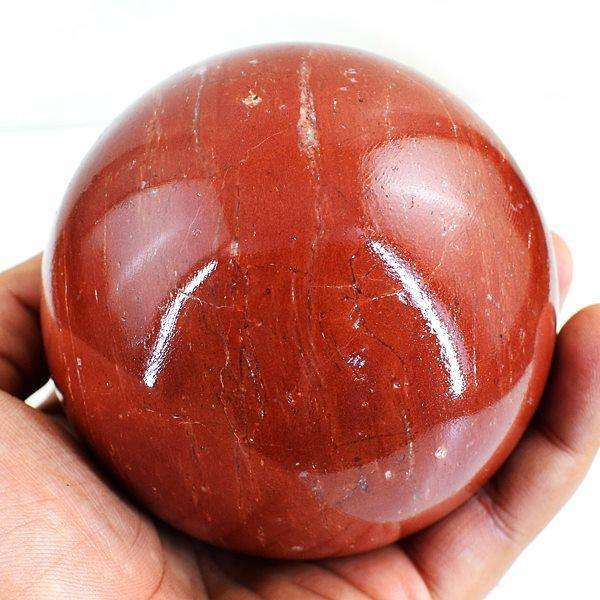 gemsmore:Red Jasper Carved Reiki Crystal Healing Sphere