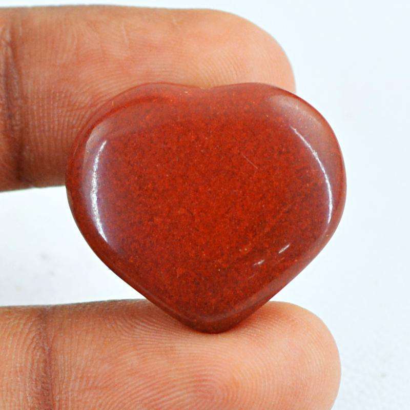 gemsmore:Red Jasper Gemstone Natural Untreated Heart Shape