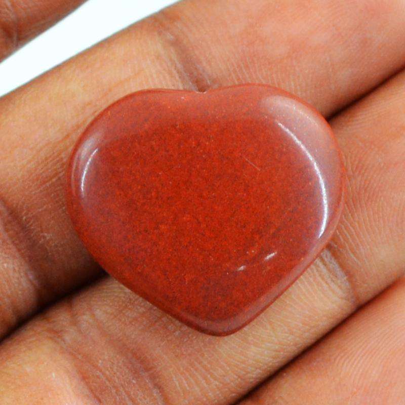 gemsmore:Red Jasper Gemstone Natural Untreated Heart Shape