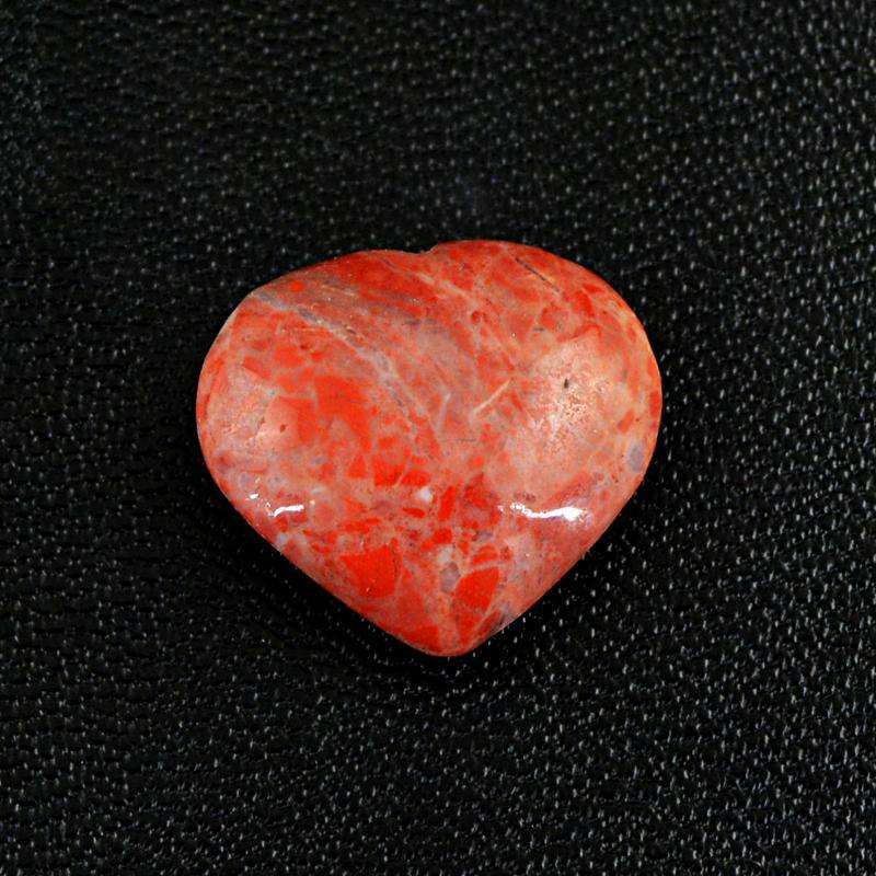 gemsmore:Red Jasper Heart Gemstone Natural Untreated