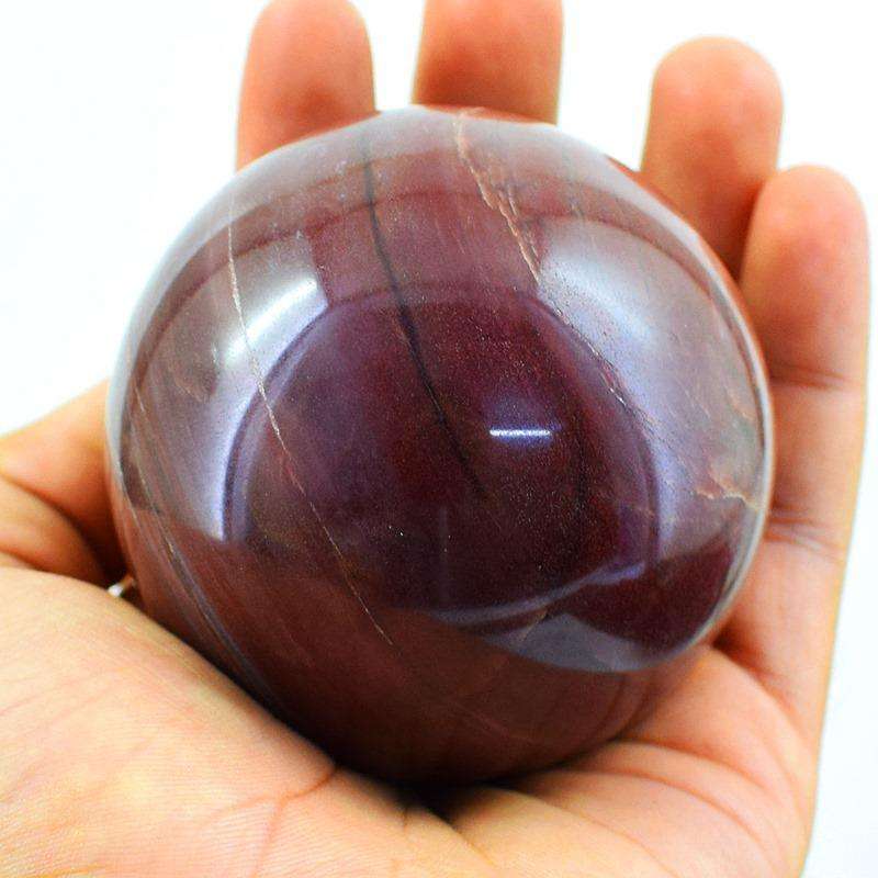 gemsmore:Red Mookaite Jasper Carved Crystal Healing Sphere