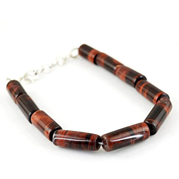 gemsmore:Red Power Tiger Eye Bracelet Natural Beads
