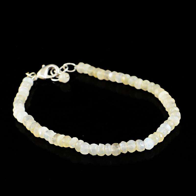 gemsmore:Round Shape Agate Bracelet - Natural Faceted Beads