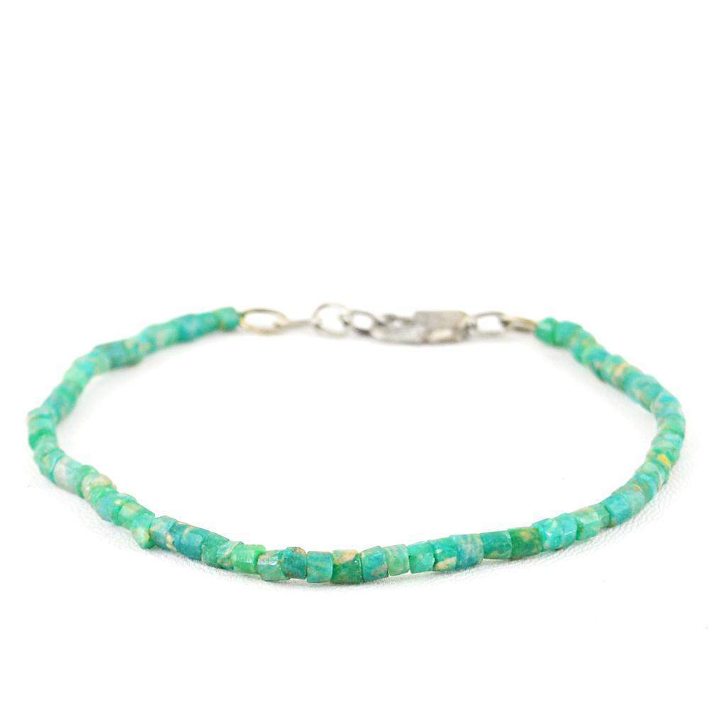 gemsmore:Round Shape Amazonite Bracelet Natural Untreated Beads