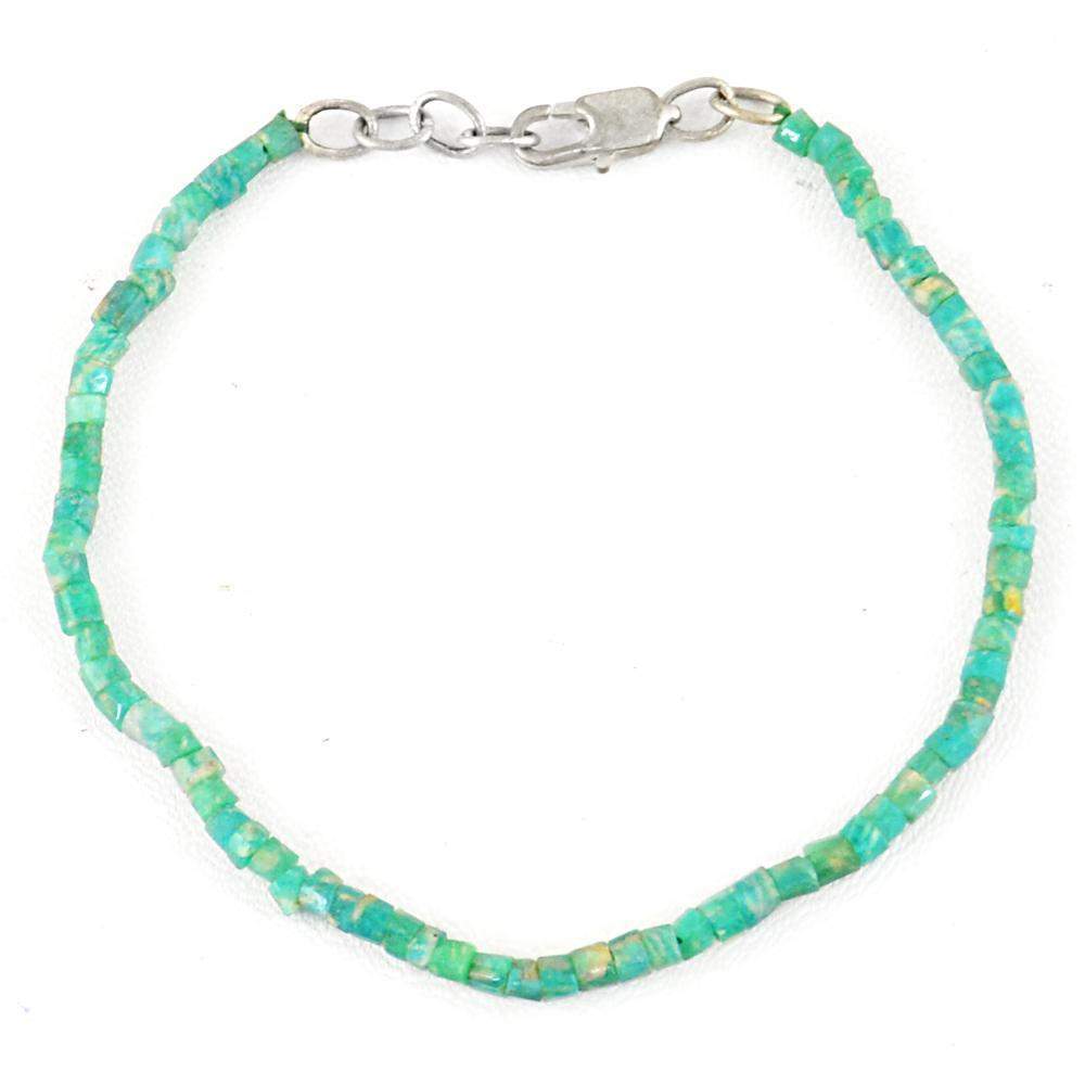 gemsmore:Round Shape Amazonite Bracelet Natural Untreated Beads