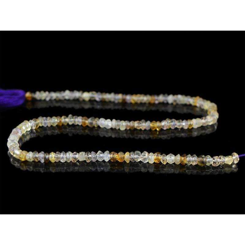 gemsmore:Round Shape Ametrine Beads Strand Natural Faceted Drilled