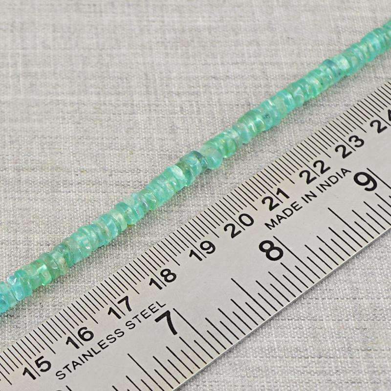gemsmore:Round Shape Apatite Drilled Beads Strand Natural Untreated