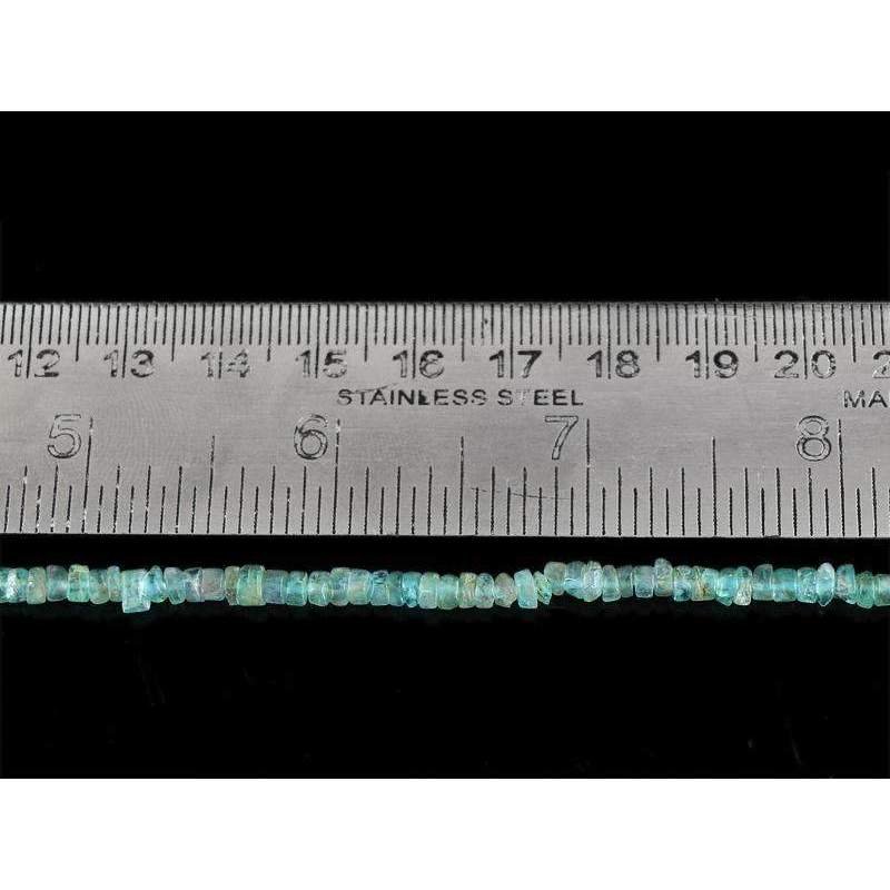 gemsmore:Round Shape Blue Apatite Beads Strand Natural Drilled