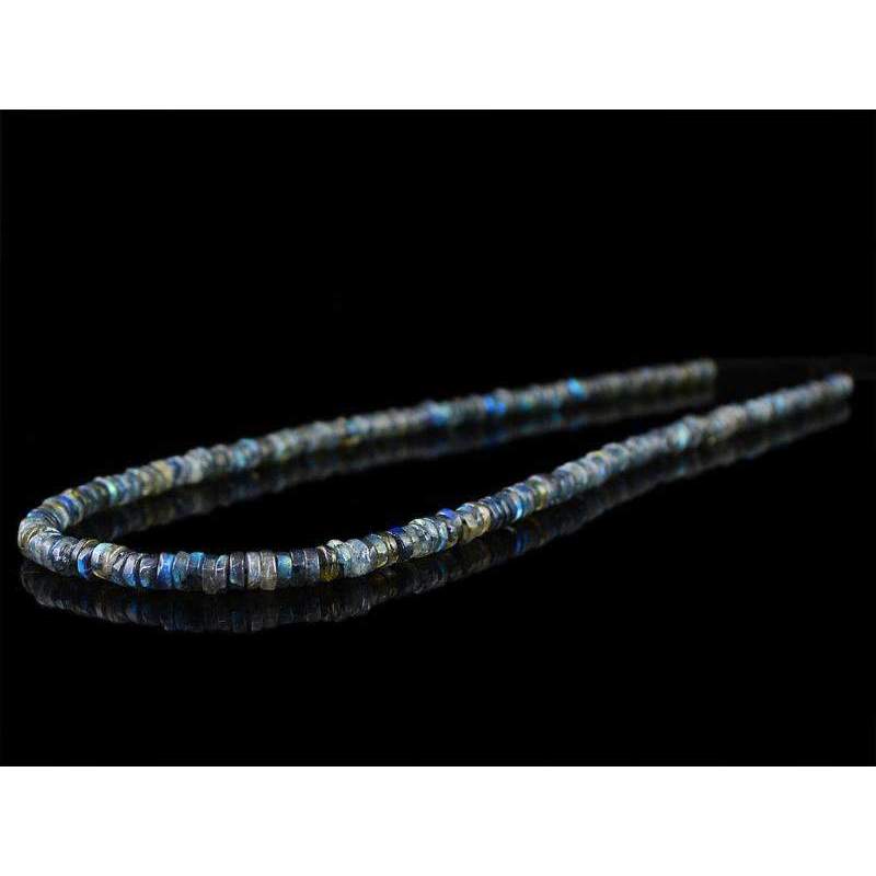 gemsmore:Round Shape Blue Flash Labradorite Beads Strand Natural Drilled