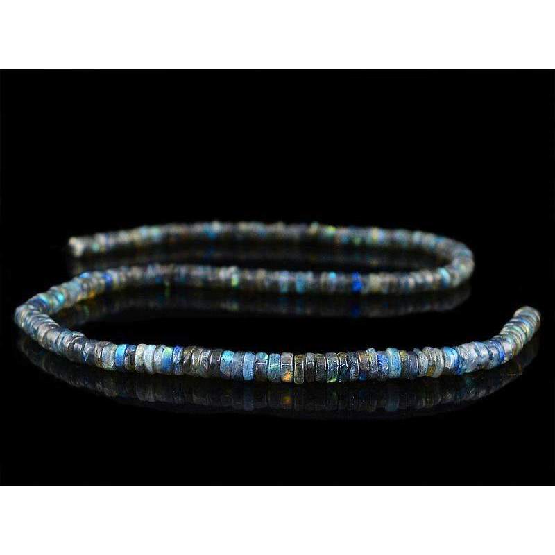 gemsmore:Round Shape Blue Flash Labradorite Beads Strand Natural Drilled