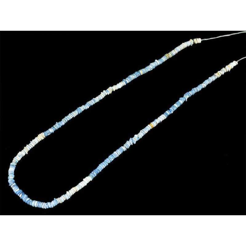 gemsmore:Round Shape Blue Lace Agate Beads Strand - Natural Drilled