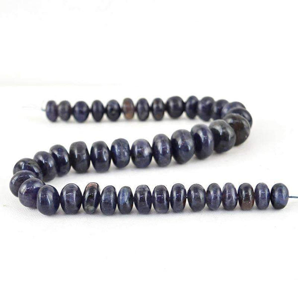 gemsmore:Round Shape Blue Tanzanite Beads Strand - Natural Drilled